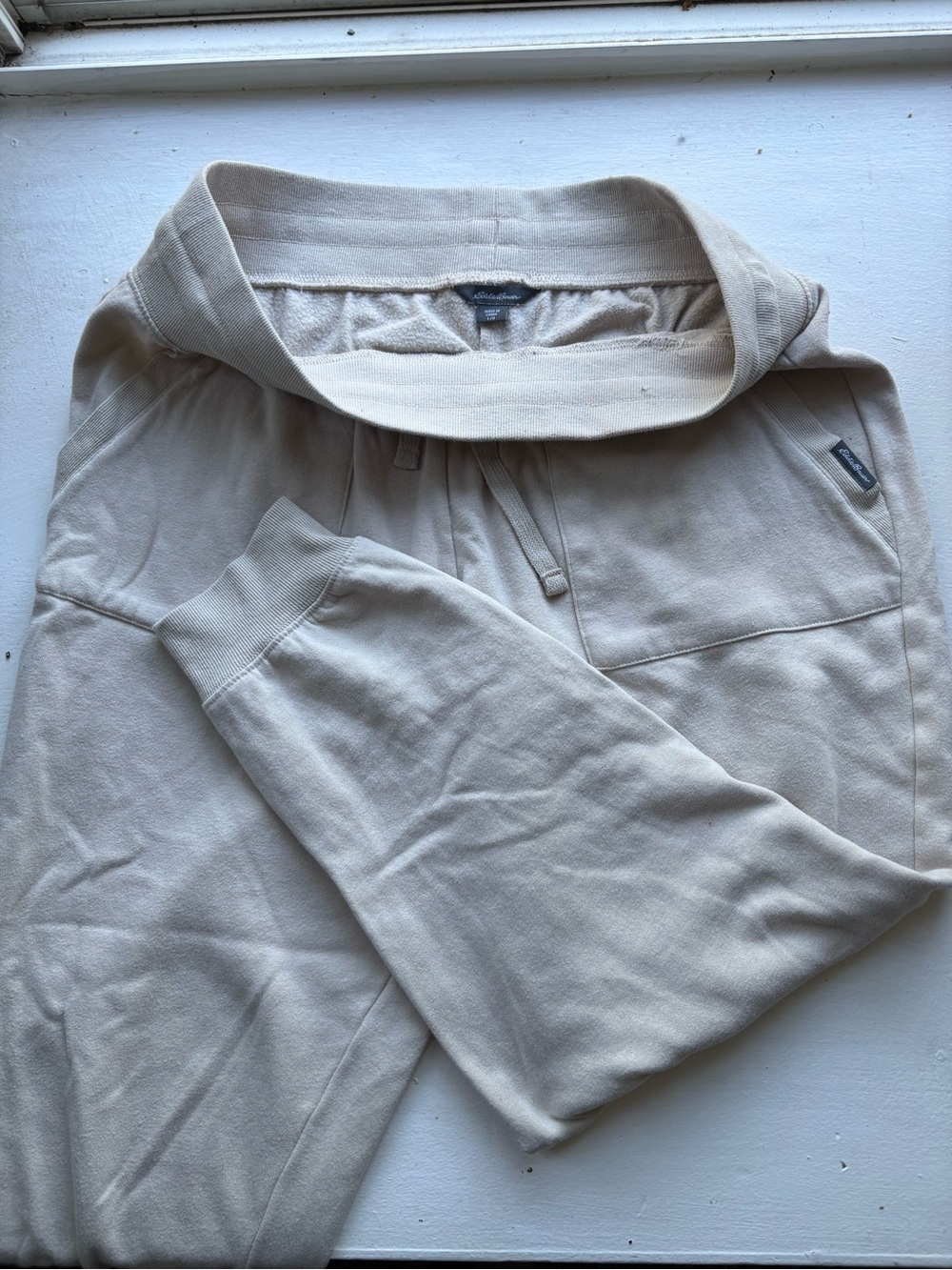 Eddie Bauer Cream Track Joggers